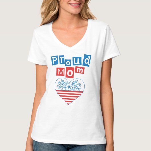誇りを持つ母 7月4日 母の日 Tシャツ (正面)