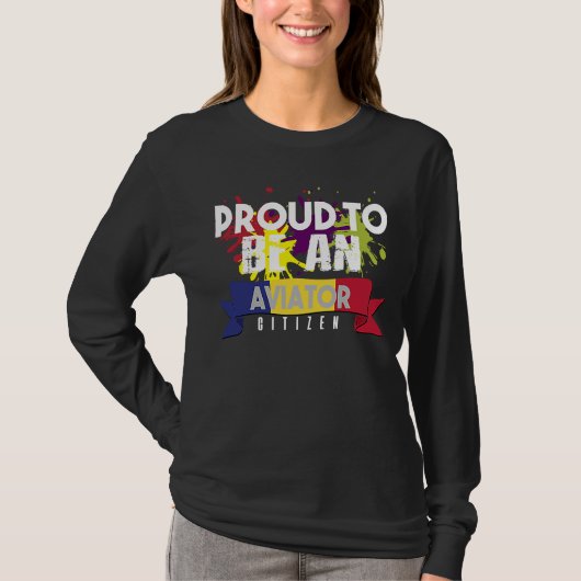 誇りを持つ航空従事者 市民 職業 キャリア ワーカー 苦労 Tシャツ (正面)