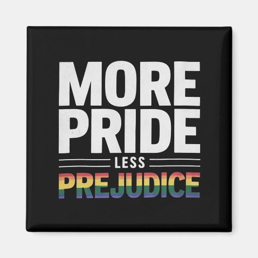 誇りを掲げ偏見をなくそう LGBT ゲイ・プライド月間 マグネット (正面)