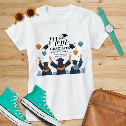 誇り家族 オーダーメイド 名前と卒業年度をマッチング Tシャツ