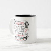 誇り高いお母さんからの娘のコーヒー・マグのギフト ツートーンマグカップ (正面左)