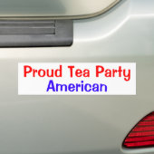 誇り高いお茶会のアメリカ人 バンパーステッカー (車上)
