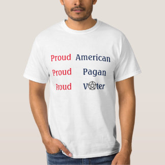 誇り高いアメリカの異教のな投票者 Tシャツ