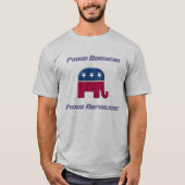 誇り高いアメリカの誇り高い共和党員 Tシャツ (正面)