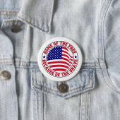 誇り高いアメリカ人 – 自由と勇敢を称える 缶バッジ (インサイチュ)