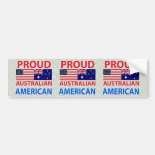 誇り高いオーストラリアのアメリカ人 バンパーステッカー