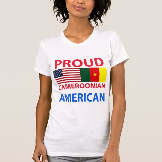 誇り高いカメルーン人のアメリカ人 Tシャツ (正面)
