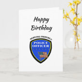 誇り高いカードを送る警察 カード (黄色い花)