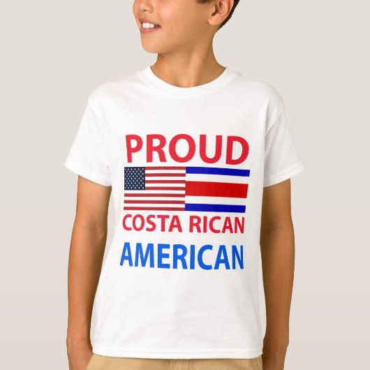 誇り高いコスタリカのアメリカ人 Tシャツ (正面)