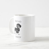 誇り高いダックスフントのパパの図解入りの、写真付きのなウインナーのマグ コーヒーマグカップ (正面左)