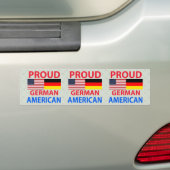 誇り高いドイツのアメリカ人 バンパーステッカー (車上)