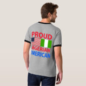 誇り高いナイジェリアのアメリカ人 Tシャツ (裏面フル)