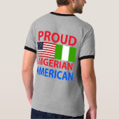 誇り高いナイジェリアのアメリカ人 Tシャツ (裏面)