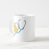 誇り高いナースの警官はコーヒー・マグをつなぎます コーヒーマグカップ (正面左)