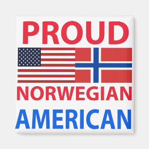 誇り高いノルウェーのアメリカ人 マグネット