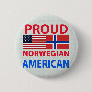 誇り高いノルウェーのアメリカ人 缶バッジ