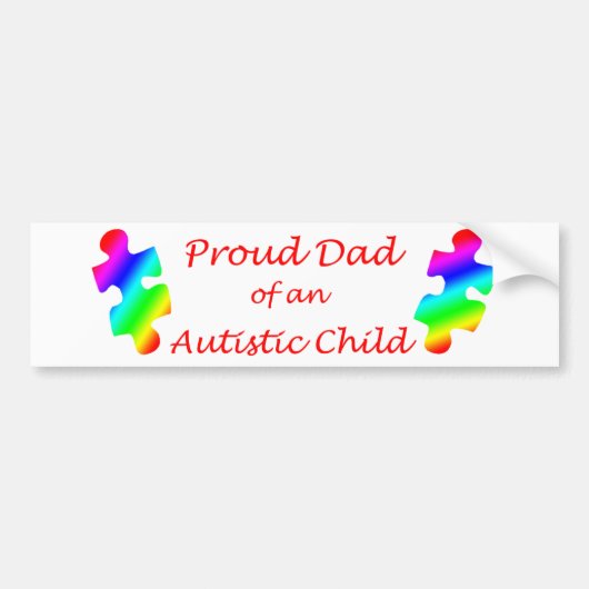 誇り高いパパのバンパーステッカー バンパーステッカー (正面)