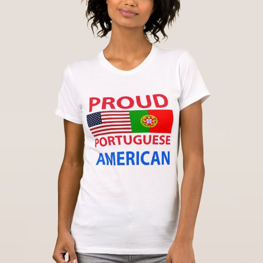誇り高いポルトガルのアメリカ人 Tシャツ (正面)