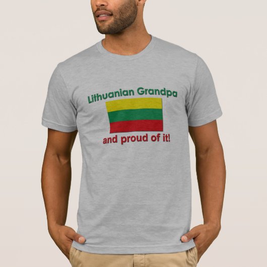 誇り高いリトアニアの祖父 Tシャツ (正面)