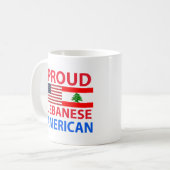 誇り高いレバノンのアメリカ人 コーヒーマグカップ (正面左)