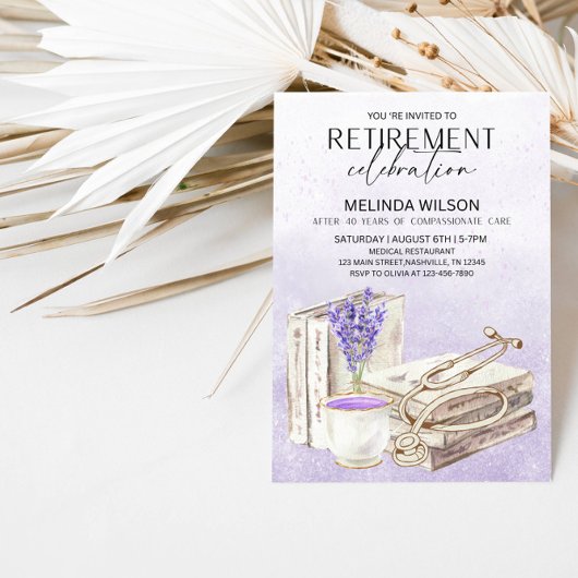 誇り高い医退職した師 – 医療の退職パーティー 招待状