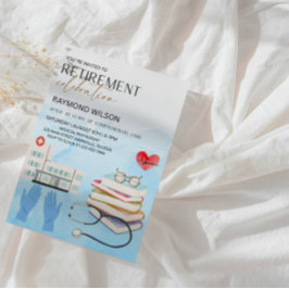 誇り高い医退職した師 – 医療の退職パーティー 招待状