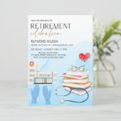 誇り高い医退職した師 – 医療の退職パーティー 招待状 (スタンド正面)