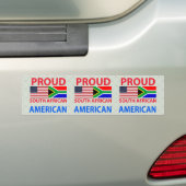 誇り高い南アフリカのアメリカ人 バンパーステッカー (車上)