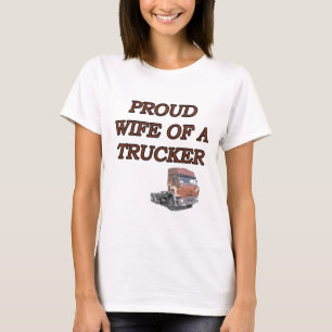 誇り高い妻のトラック運転手 Tシャツ