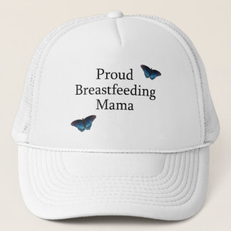 誇り高い母乳で育てるママBlue Butterflies キャップ