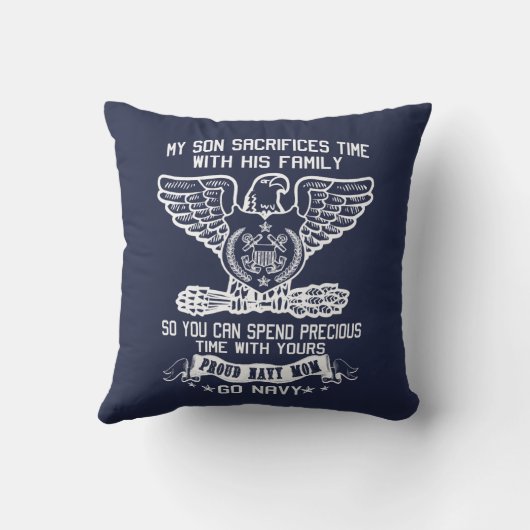 誇り高い海軍お母さん クッション (裏面)