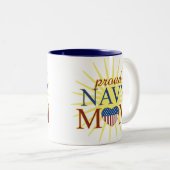 誇り高い海軍お母さん ツートーンマグカップ (正面右)