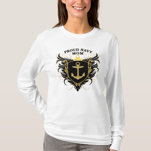 誇り高い海軍お母さん Tシャツ (正面)