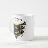 誇り高い海軍パパ コーヒーマグカップ (正面左)