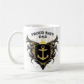 誇り高い海軍パパ コーヒーマグカップ (左)