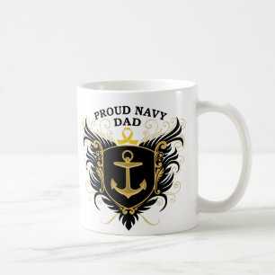 誇り高い海軍パパ コーヒーマグカップ