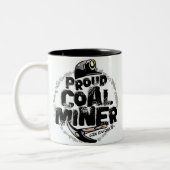 誇り高い炭鉱作業員 ツートーンマグカップ (左)