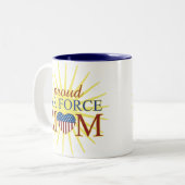誇り高い空軍お母さん ツートーンマグカップ (正面左)