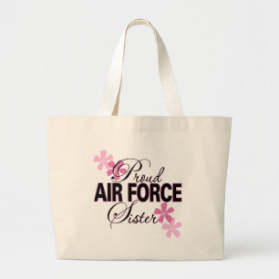 誇り高い空軍姉妹 ラージトートバッグ