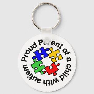 誇り高い親子供w/autism Keychain キーホルダー