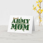 誇り高い軍隊のお母さん カード (黄色い花)