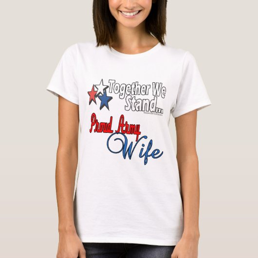 誇り高い軍隊の妻 Tシャツ (正面)