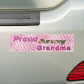 誇り高い軍隊の祖母のバンパーステッカー バンパーステッカー (車上)