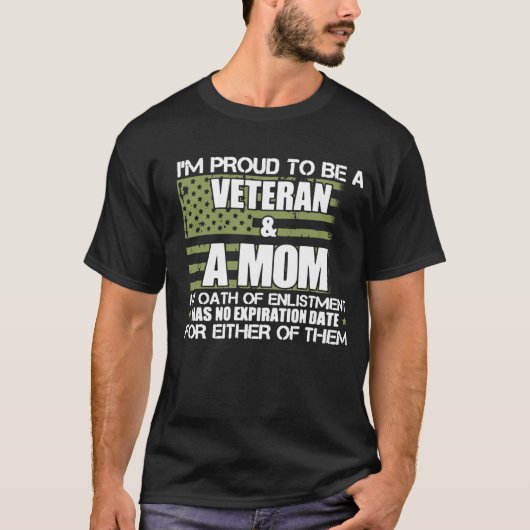 誇り高い退役軍人及びお母さん Tシャツ (正面)