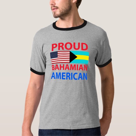 誇り高いBahamianのアメリカ人 Tシャツ (正面)