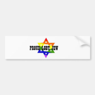 誇り高いLGBTのユダヤ人 バンパーステッカー