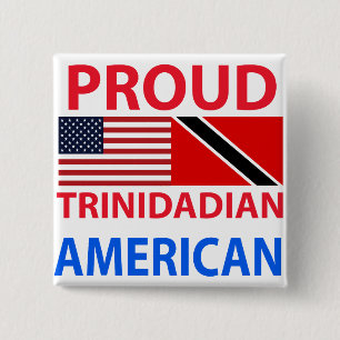 誇り高いTrinidadianアメリカ人 缶バッジ