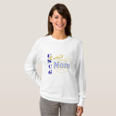 "誇り高いUSCGのお母さん"の軍の女性ワイシャツ Tシャツ (正面フル)