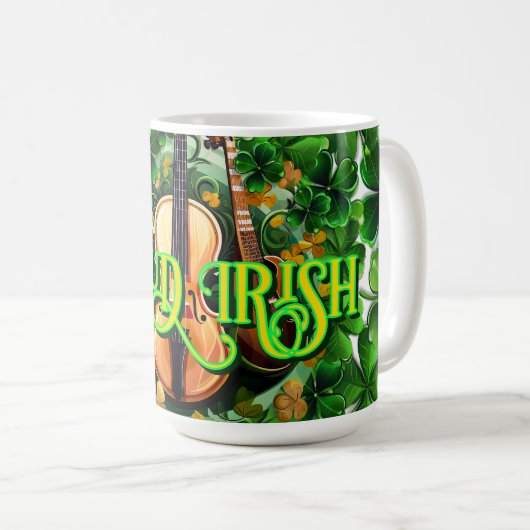 誇り高きアイルランド人ミュージシャンのデザイン コーヒーマグカップ (正面右)