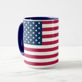 誇り高きアメリカ人 | 大きな15オンス アメリカ国旗 マグカップ (正面左)